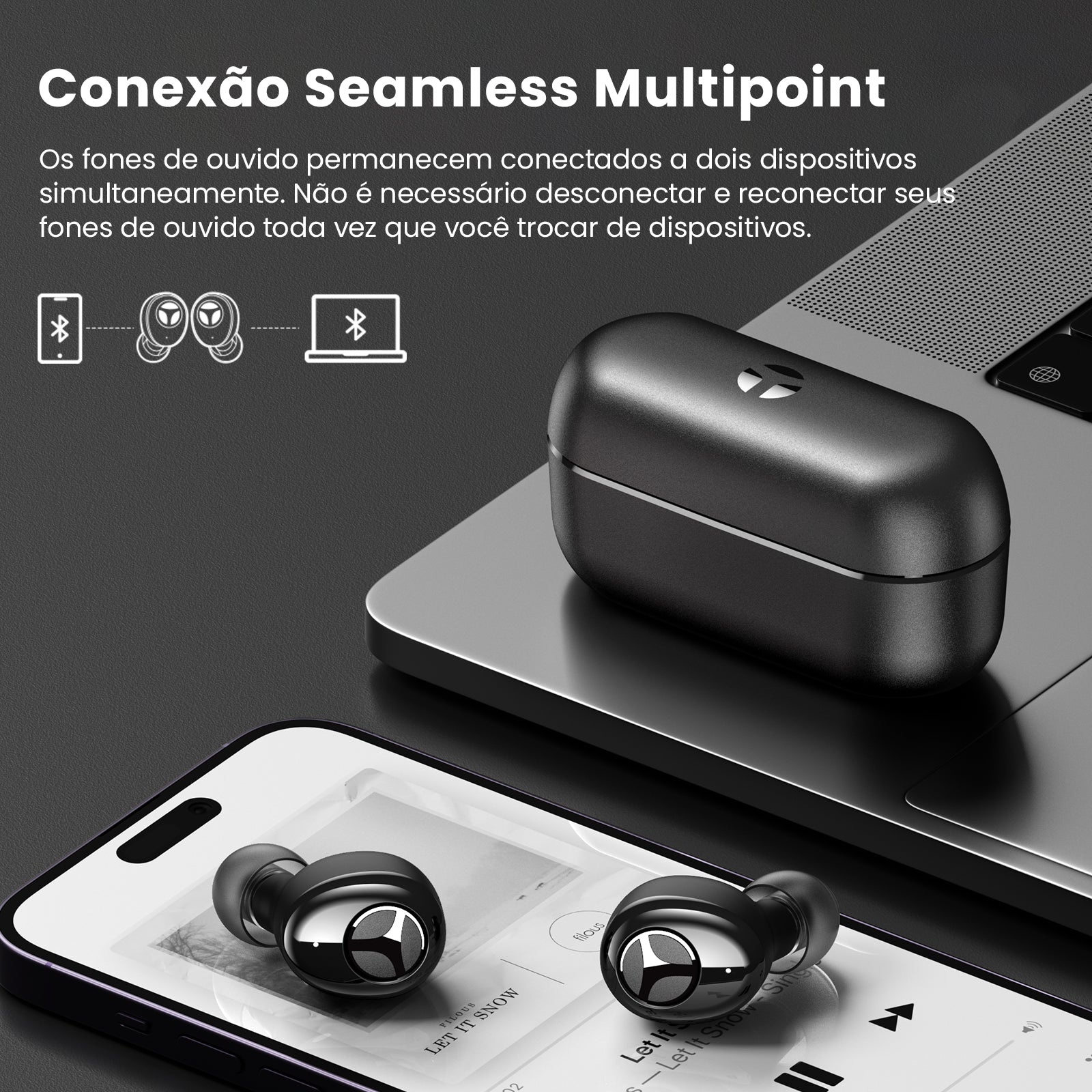 Tranya T6 fones de ouvido bluetooth sem fio