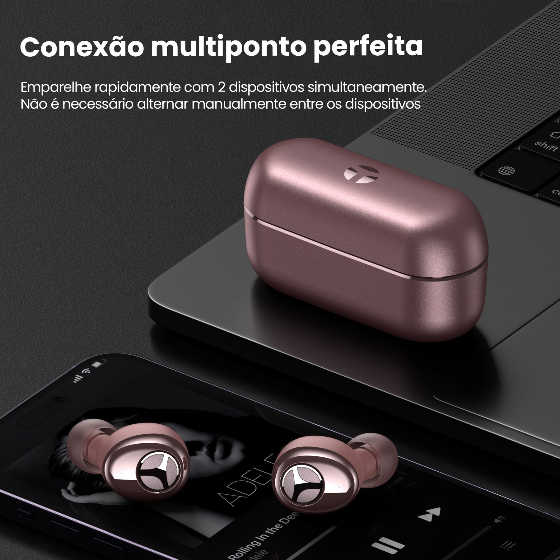 Tranya T6 fones de ouvido bluetooth sem fio