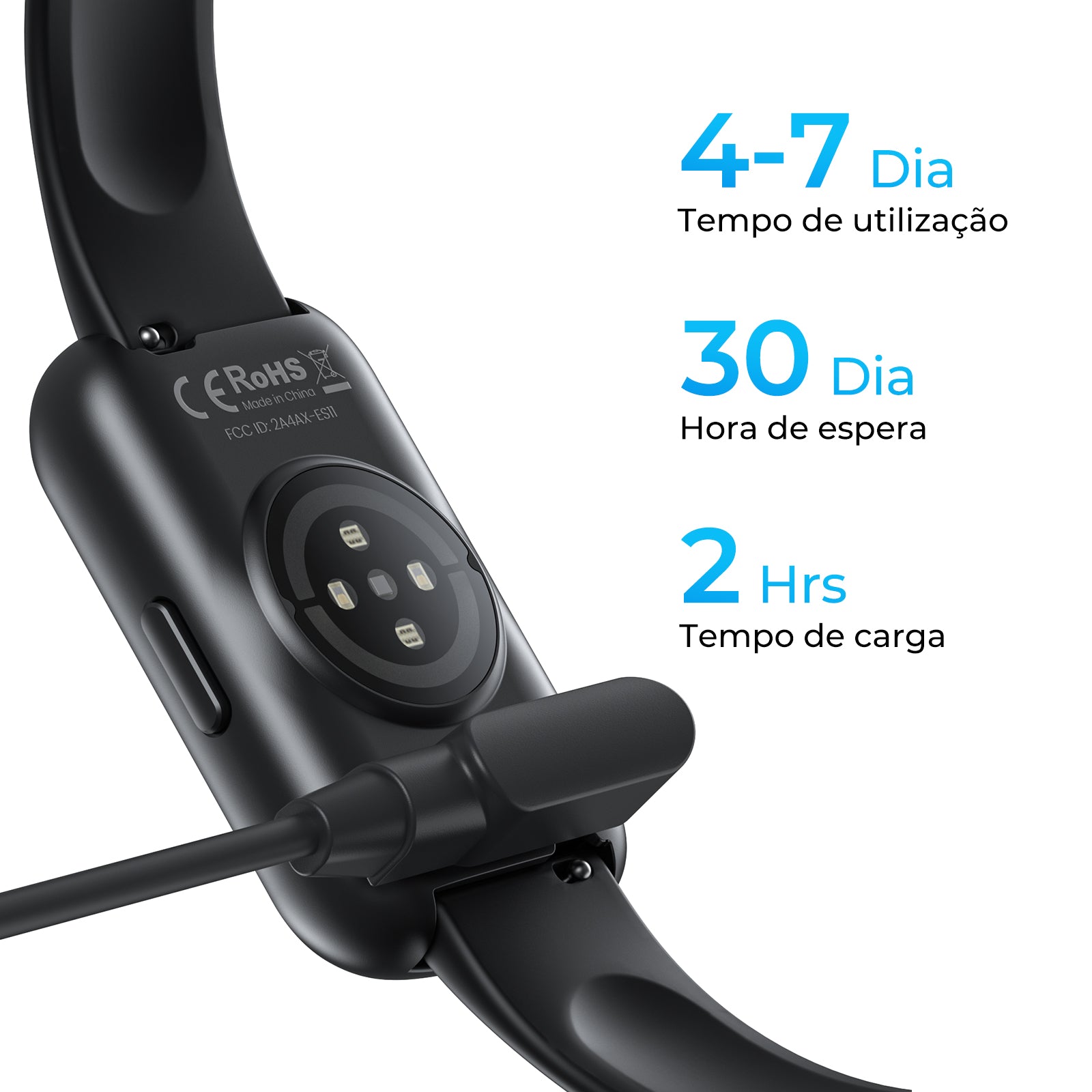 Tranya ES11 Smart Band® Fitness Tracker, Rastreio Do Sono, 24 Modos Desportivos, Monitor Cardíaco E Oxigénio No Sangue