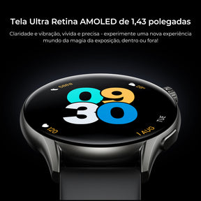 Tranya LS Smartwatch® Rastreador de Fitness, Monitoramento do Sono, Mais de 100 Modos de Esporte, Chamadas, Assistente de Voz com IA