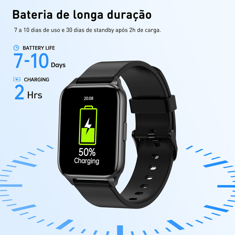TranyaGo Smartwatch esportivo à prova d'água IOS Android Bluetooth Touch
